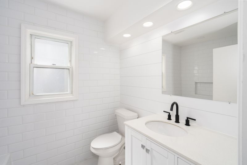 Bathroom Featuring Open Layout